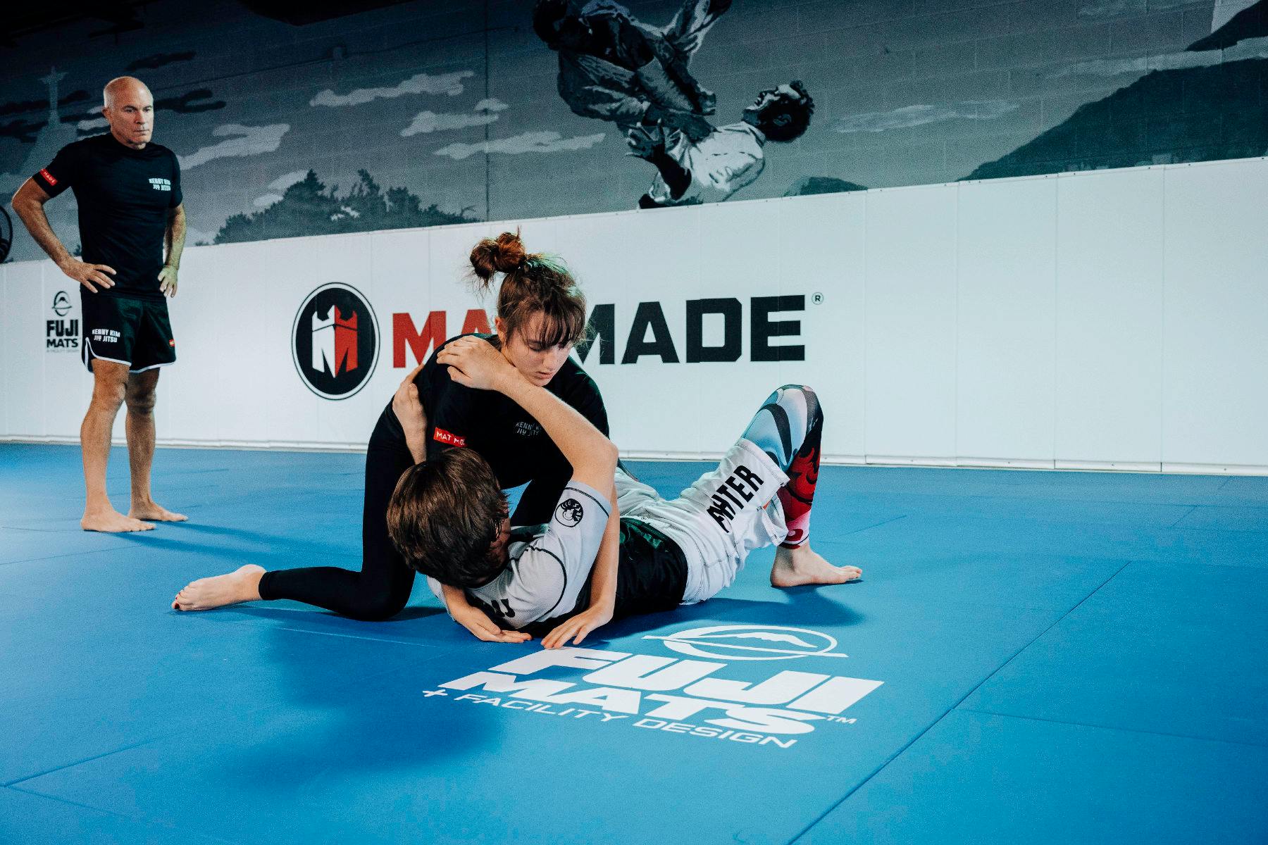 Kids learning jiu-jitsu at Kenny Kim Academy